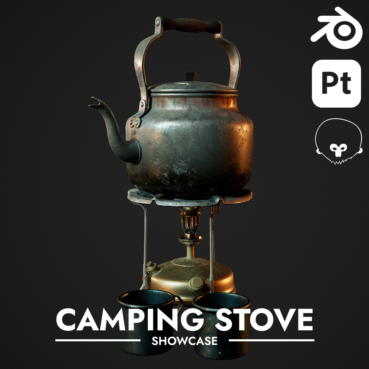 Vintage camping outlet kettle