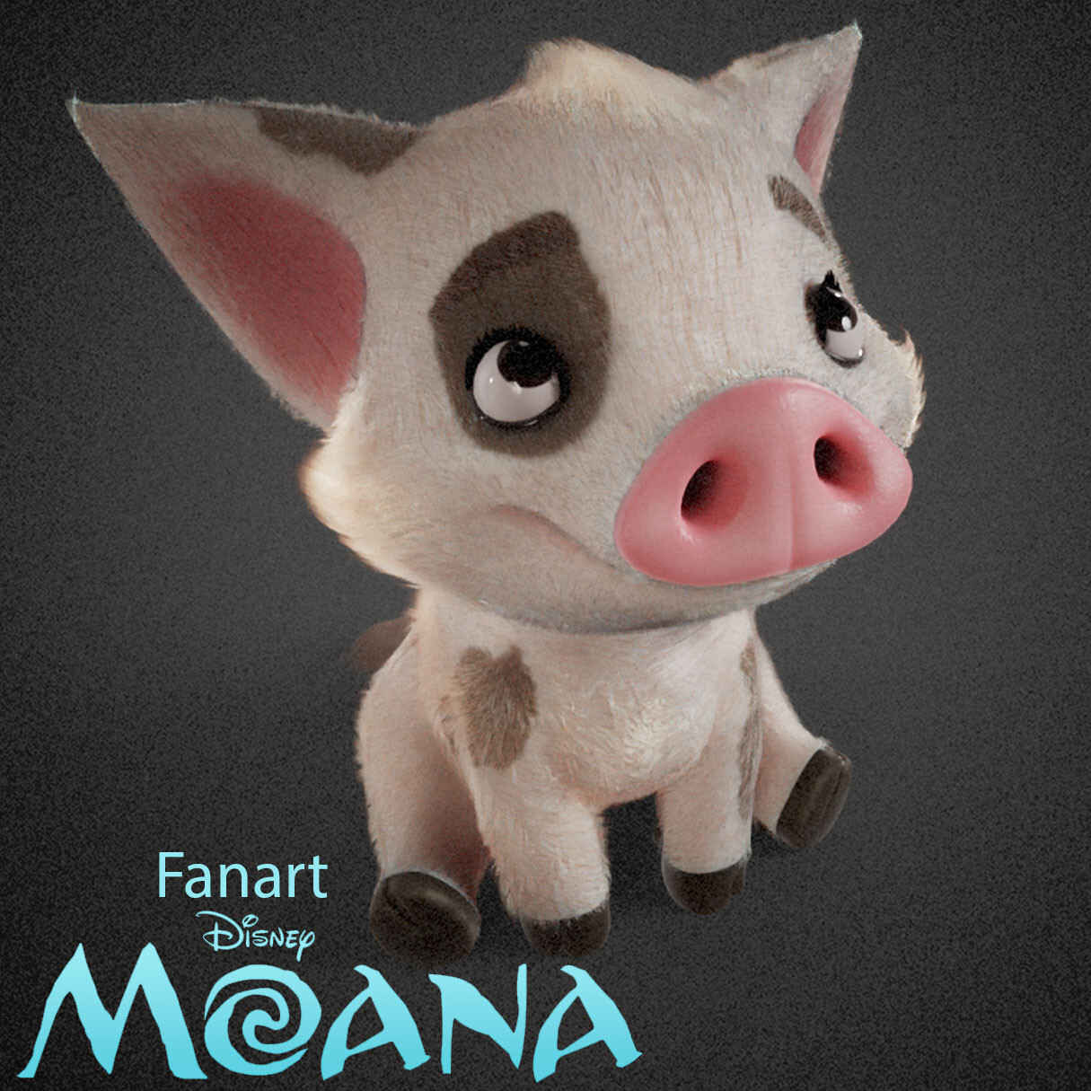 Moana  Pua The Pot Bellied Pig Lunch Box - Custom Fan Art