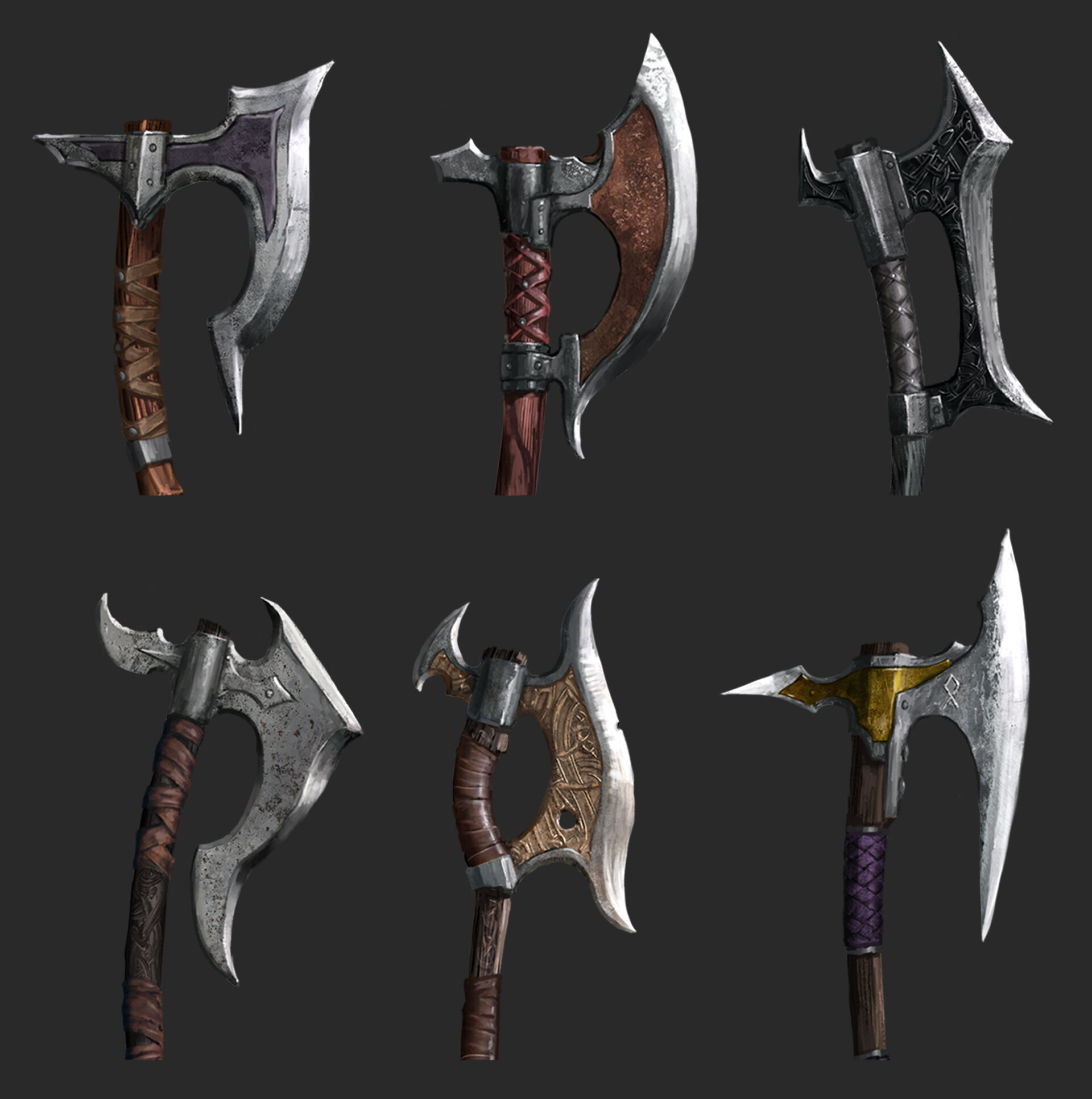 ArtStation Twohanded axes