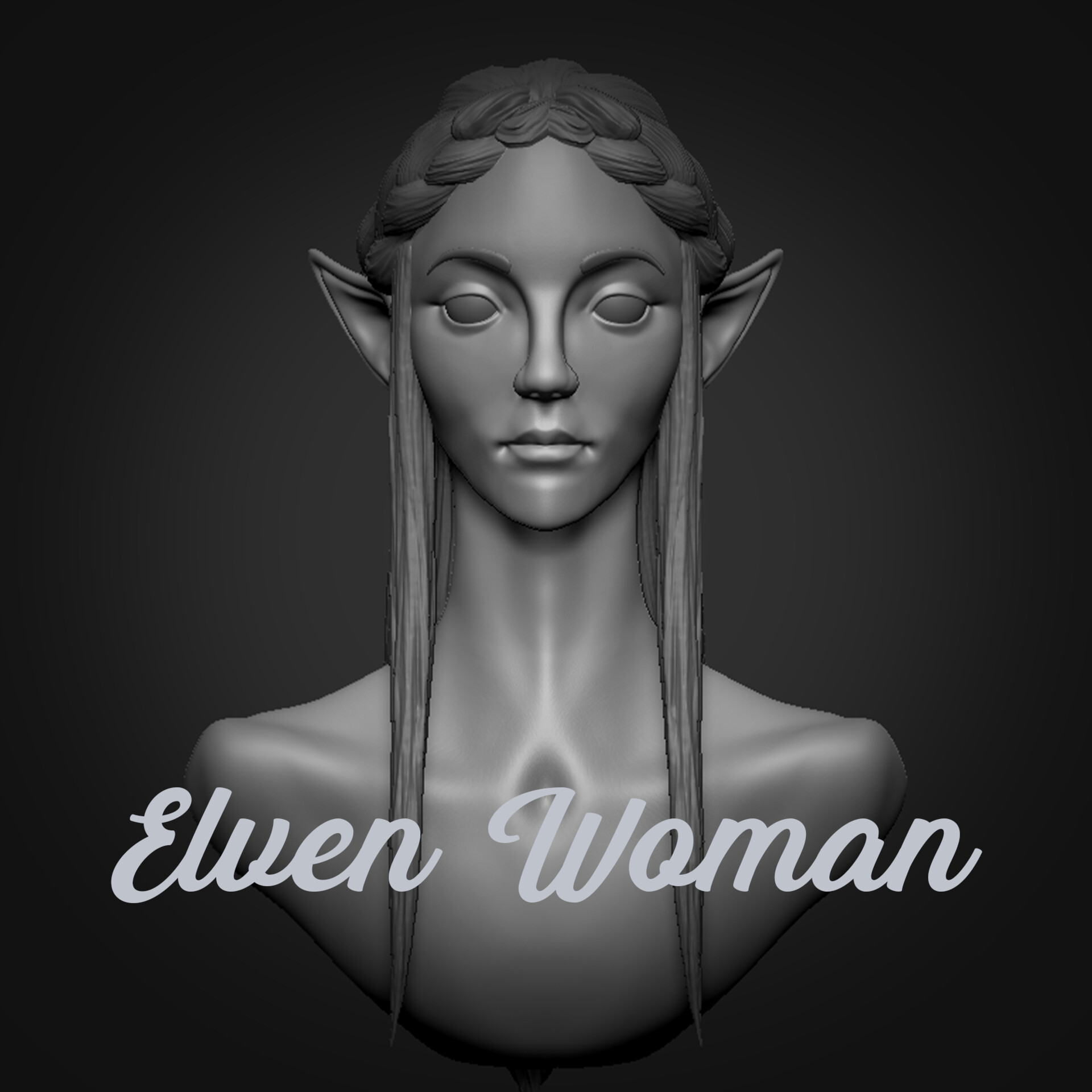 ArtStation Elven Woman   Sandra Cacciato Sandra Cacciato Elven Woman Cover Template 