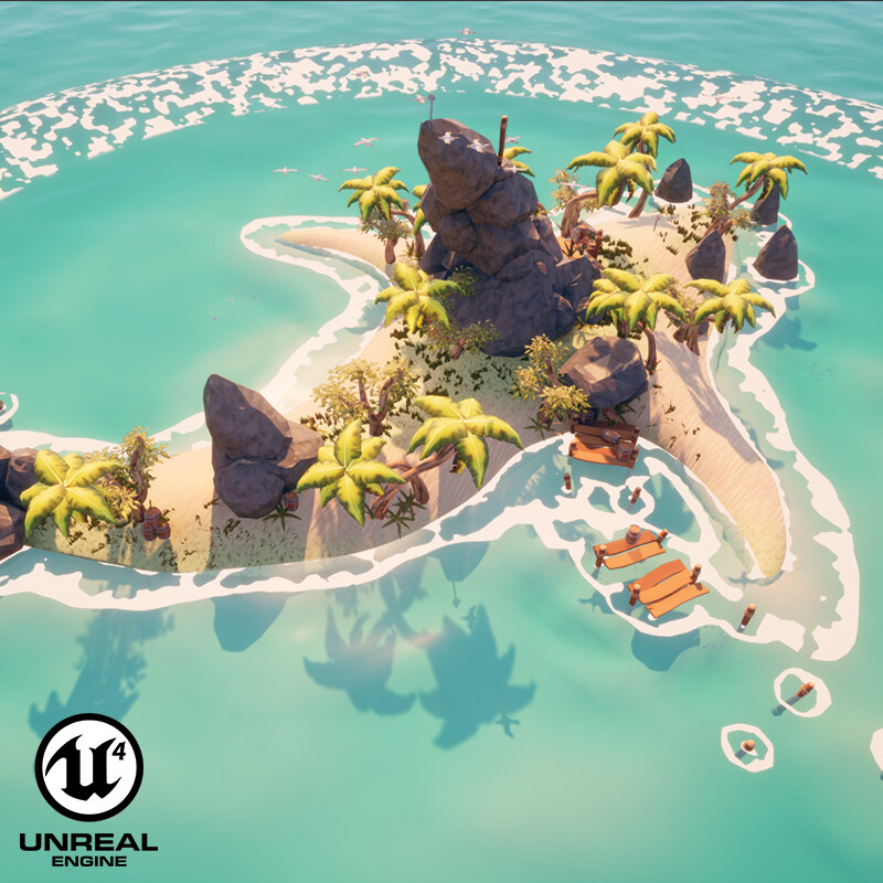 ArtStation - FROST - Tropical Stylised Island