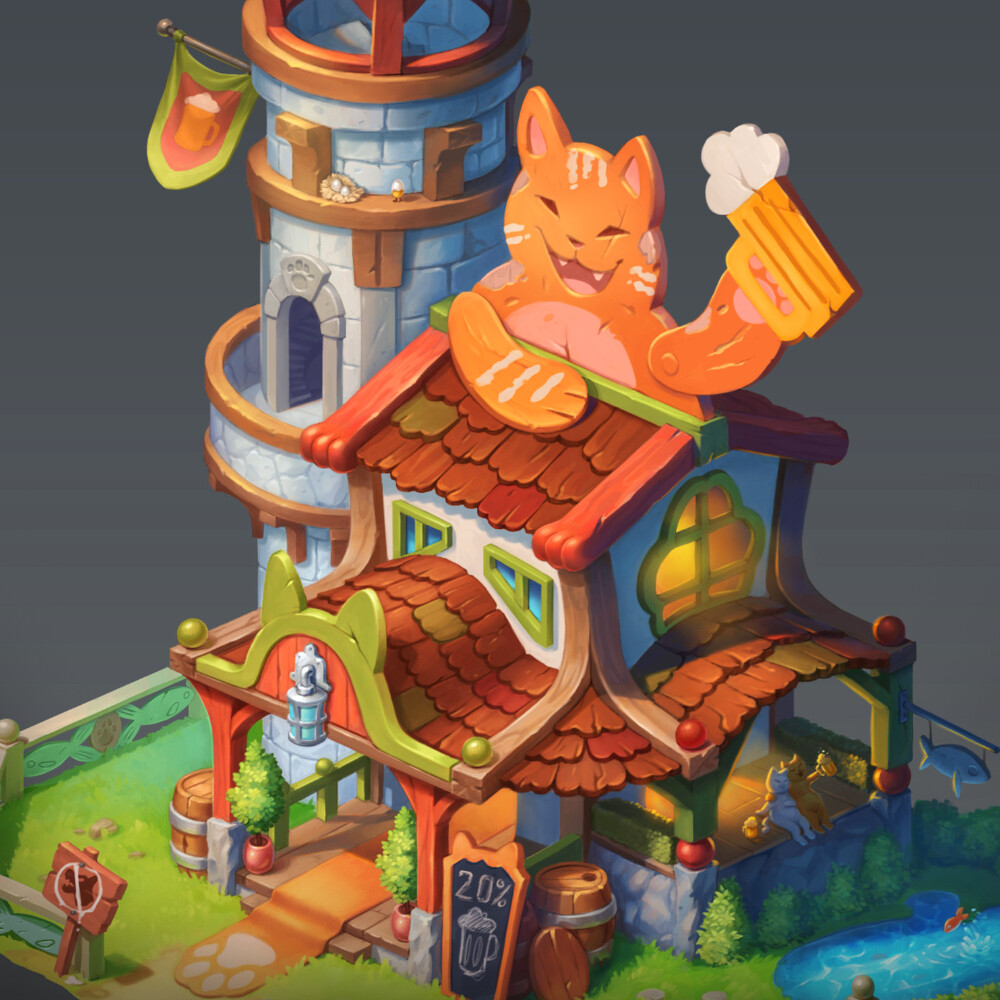 artstation-cat-house