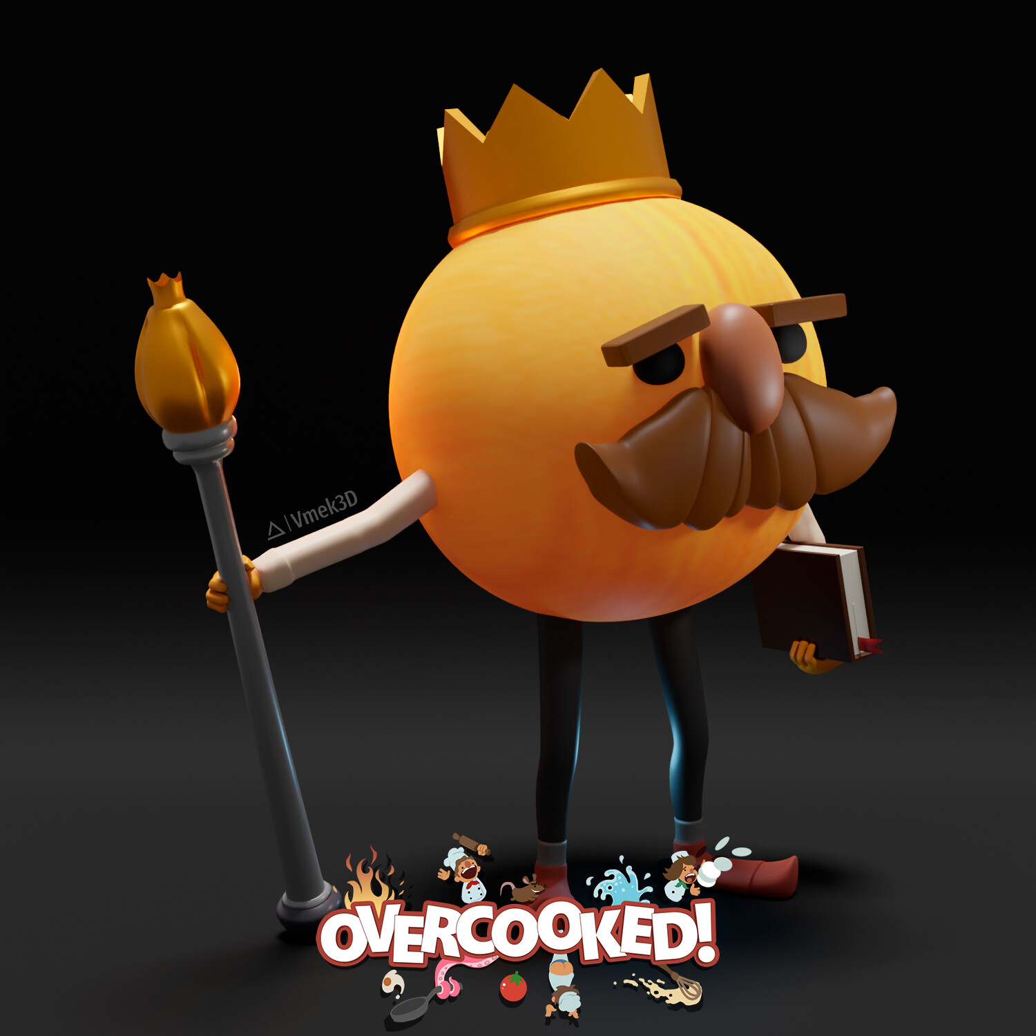 ArtStation Onion King👑Overcooked Games Fan Made