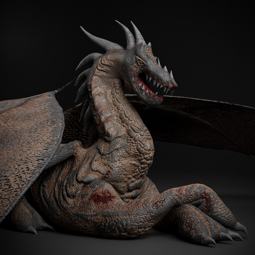 ArtStation - Dragon (Animated, Rigged, Game Ready)