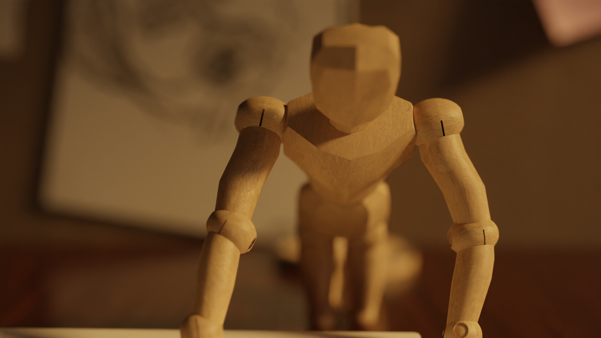 ArtStation Mannequin animation MR. wood