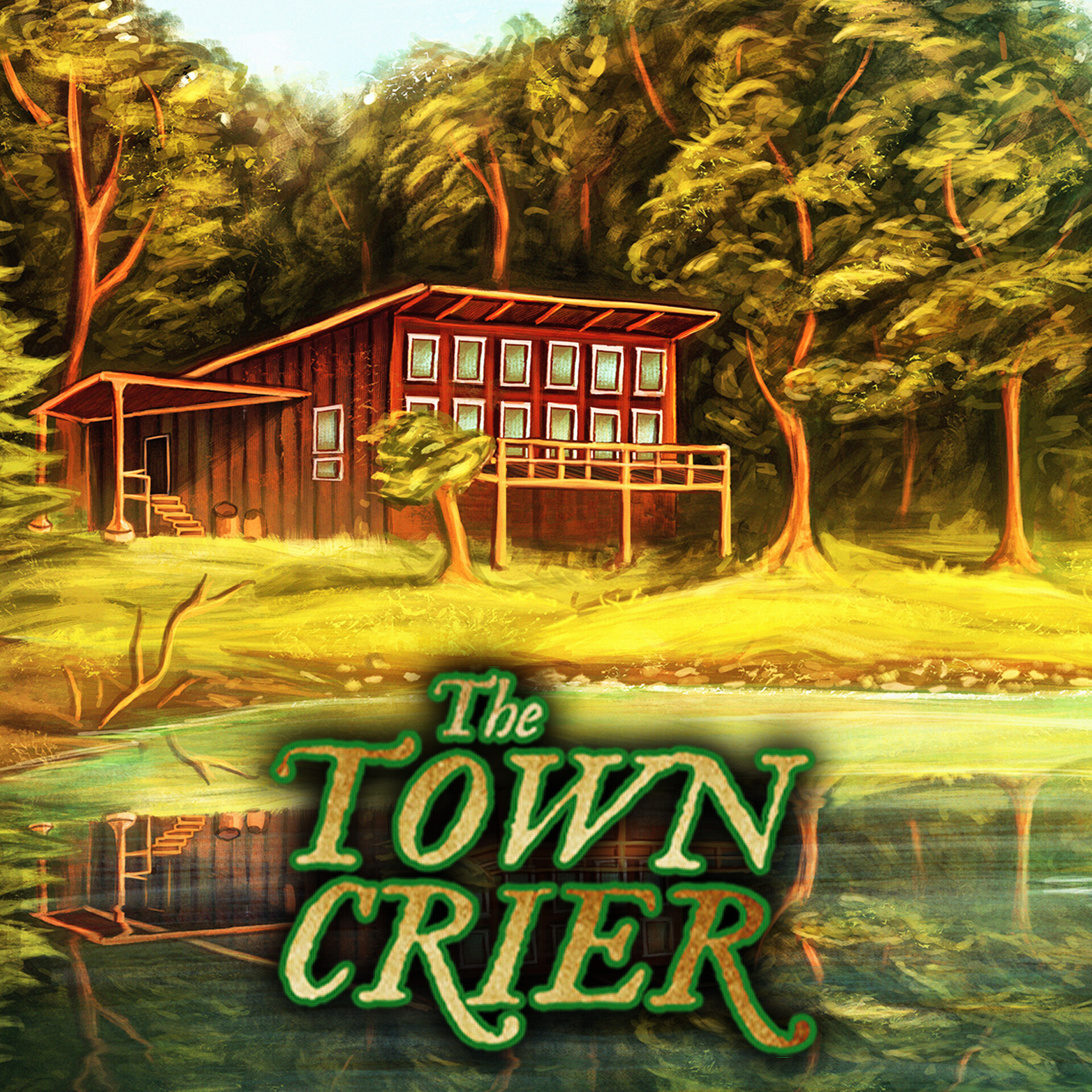 ArtStation The Pond House Internal Illustration for "The Town Crier"