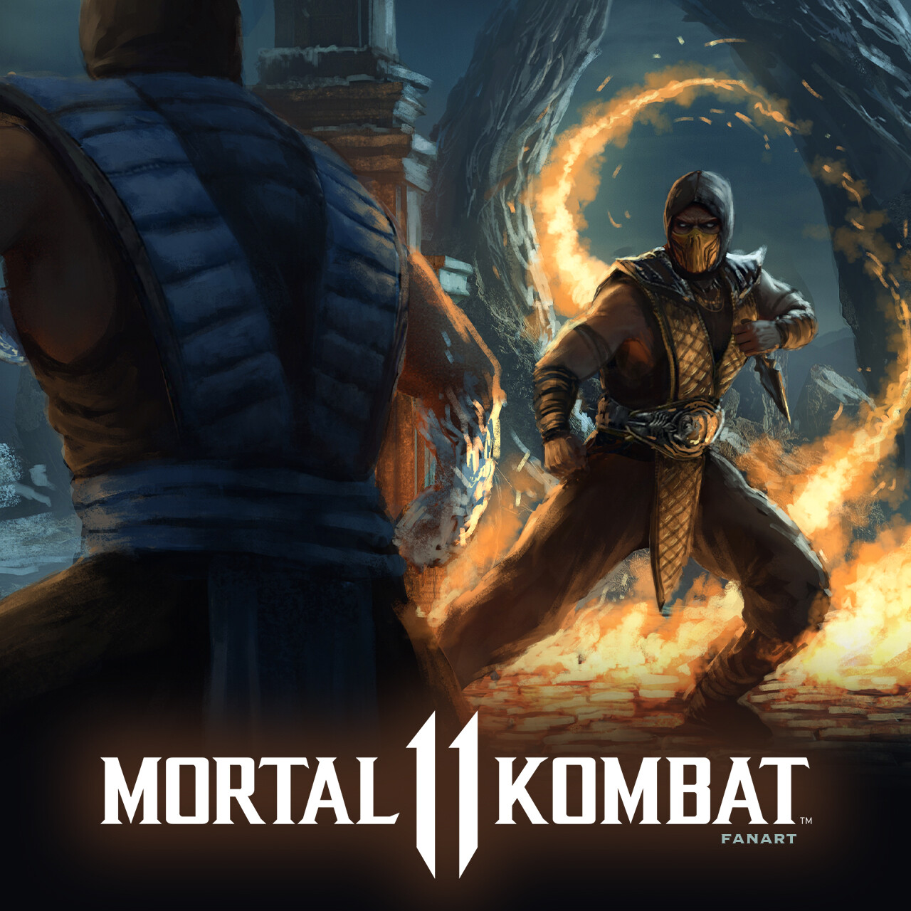 Mortal Kombat 11 - Scorpion Vs Subzero - Fanart