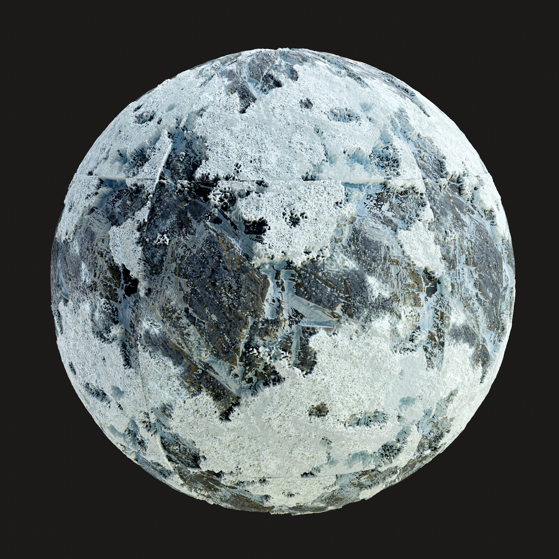 ArtStation - Snow Rock Surface Material