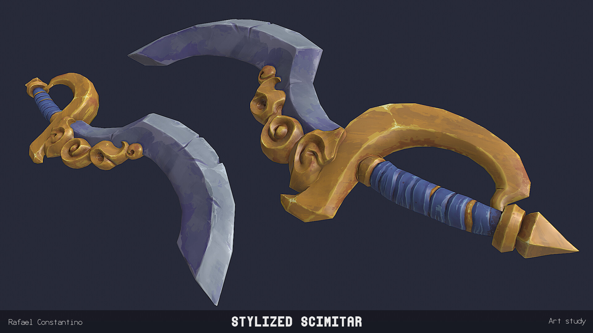 ArtStation - Handpainted PBR Stylized Scimitar