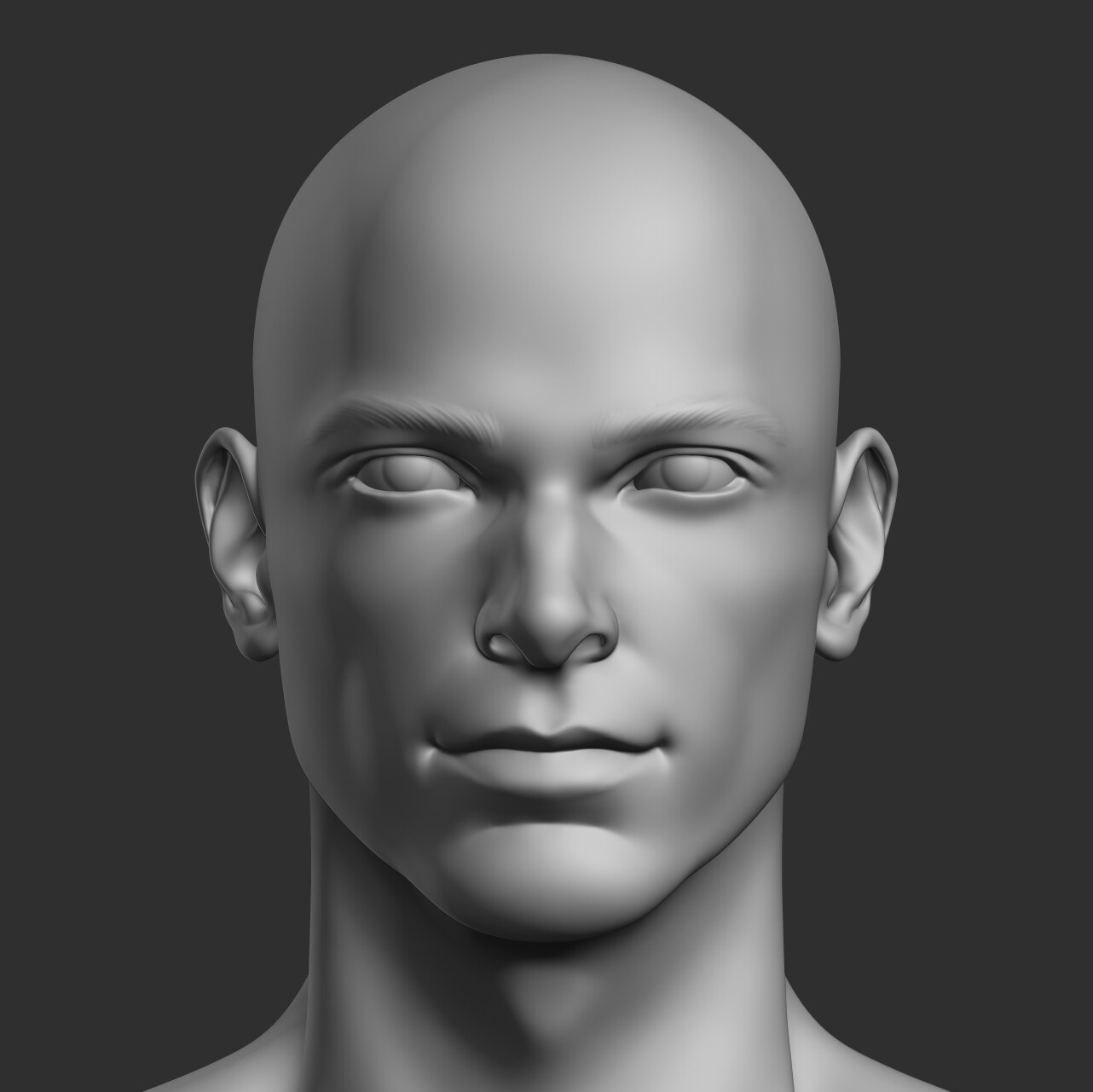 ArtStation - Male Head - Anatomy Practice 03