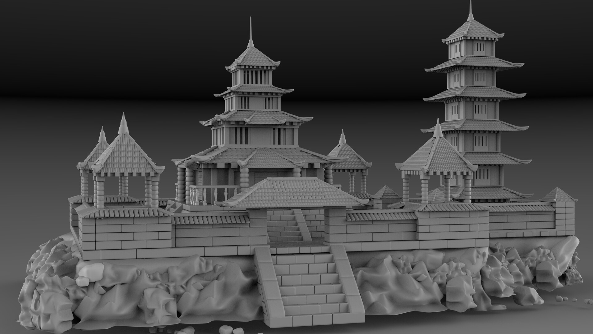 ArtStation - Samurai Temple 3D