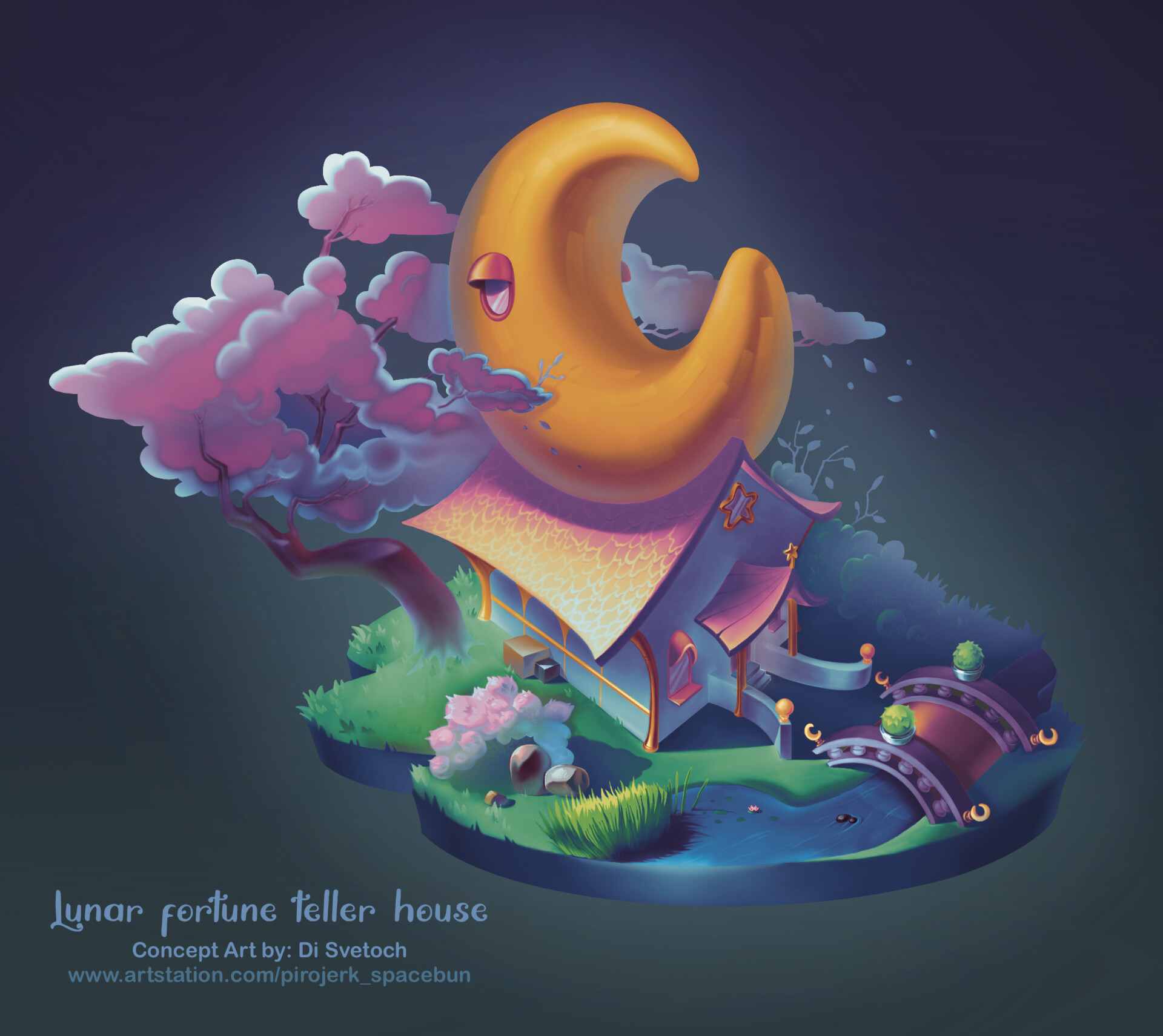 ArtStation - Lunar fortune teller house