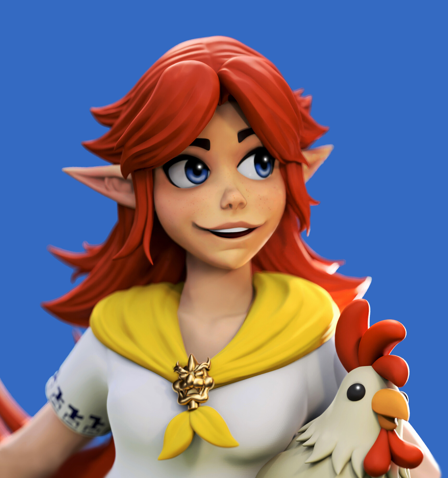 George Crudo - 3D Art Portfolio - Malon - Zelda Ocarina of Time - Fan Art