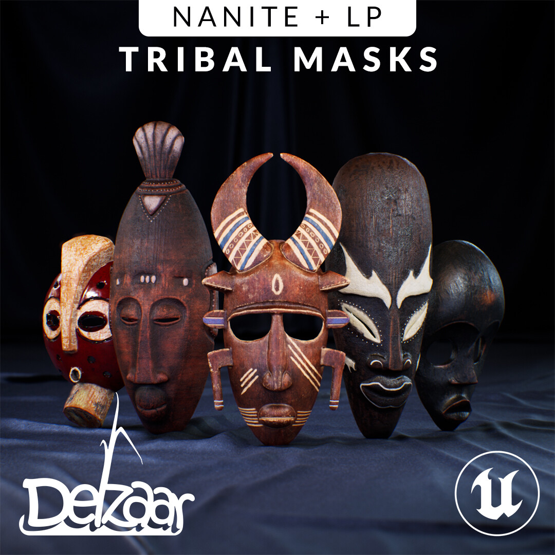 ArtStation Tribal Masks UE5   Delzaar Studio Delzaar Studio Tribal Masks Thumbnail 