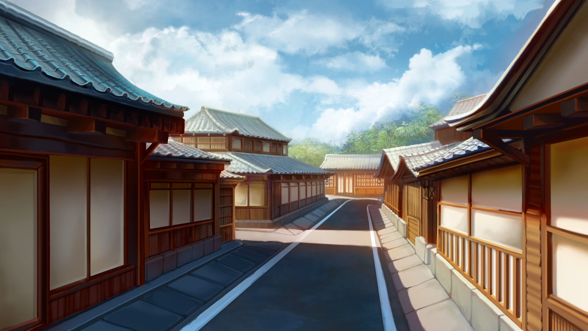 ArtStation - Japanese traditional deserted street