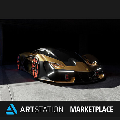 ArtStation - UE4 Ray Tracing, Lamborghini Terzo Millennio