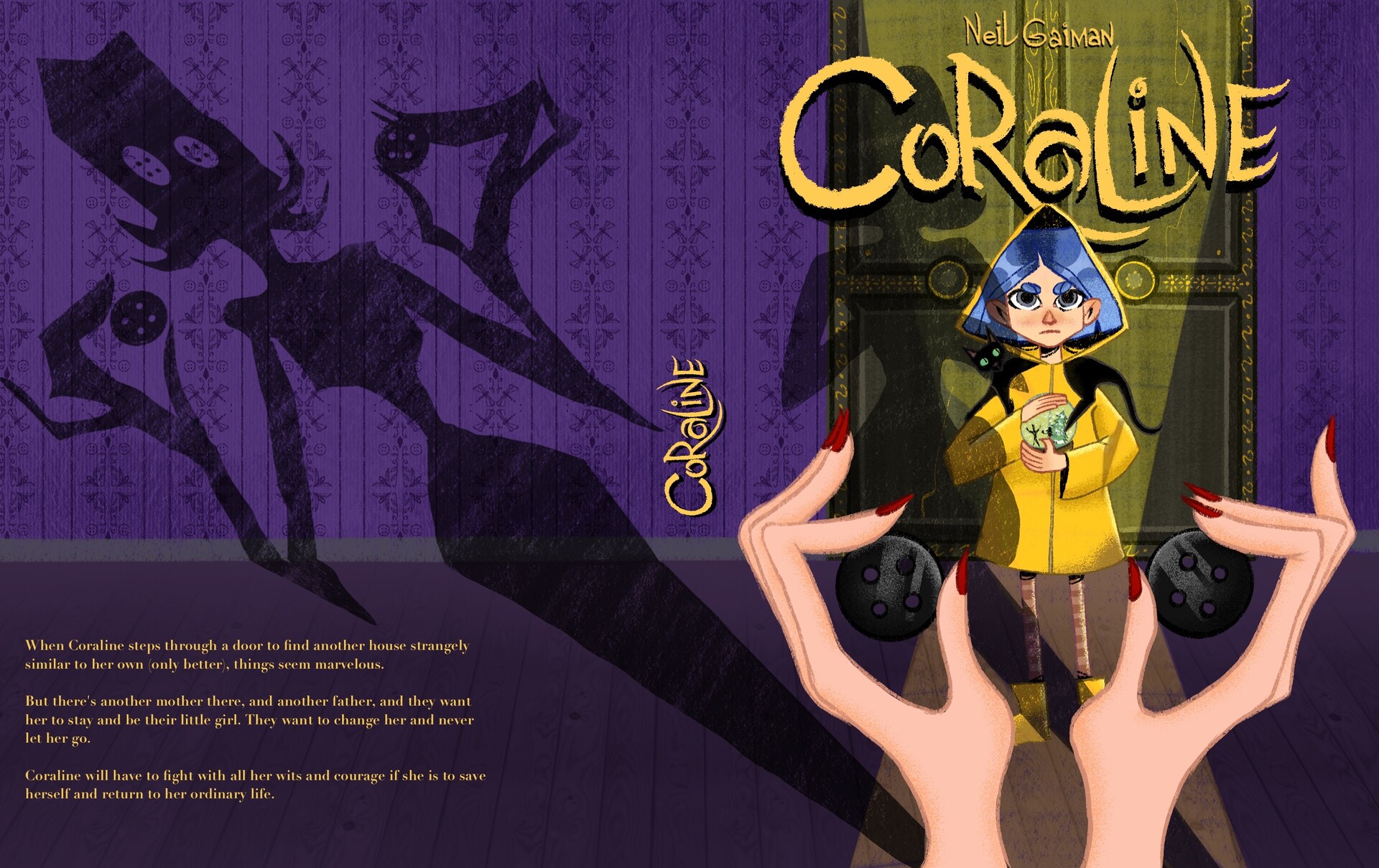 ArtStation - Coraline book cover