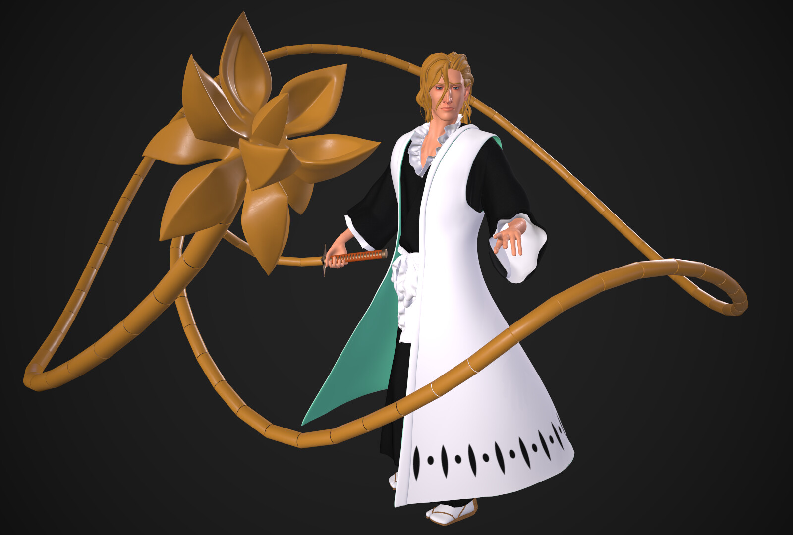 ArtStation - Bleach: Captain of the third division - Rojuro Otoribashi