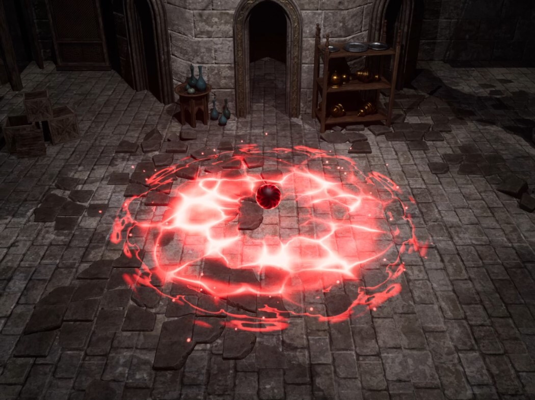 ArtStation UE 5.2 VFX Red Lightning Burst