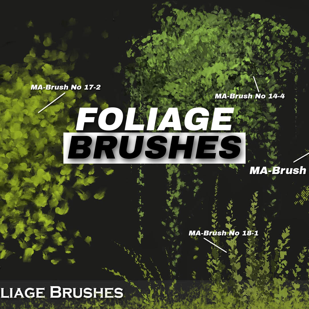 MA-Brushes SHEET 1+2 Foliage Brushes for Digital Painting