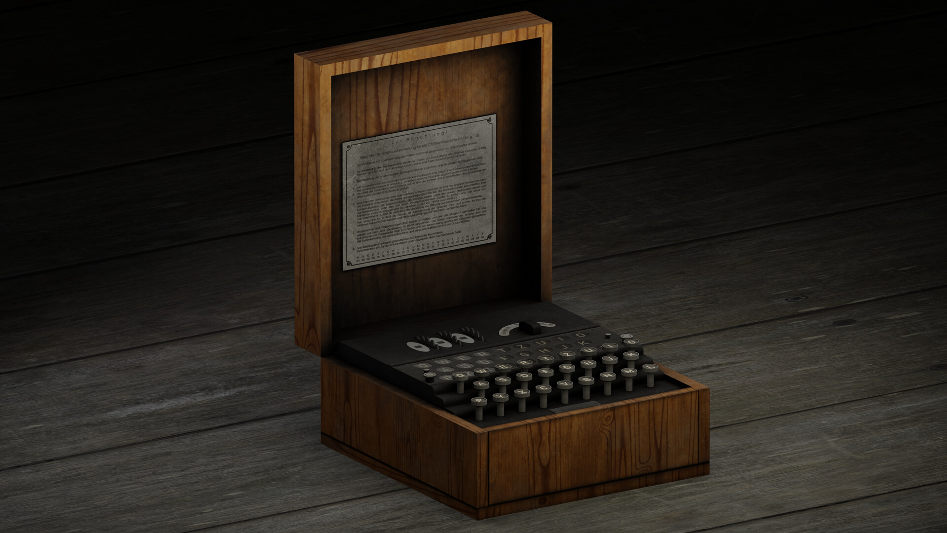 ArtStation Enigma Machine Gameready model