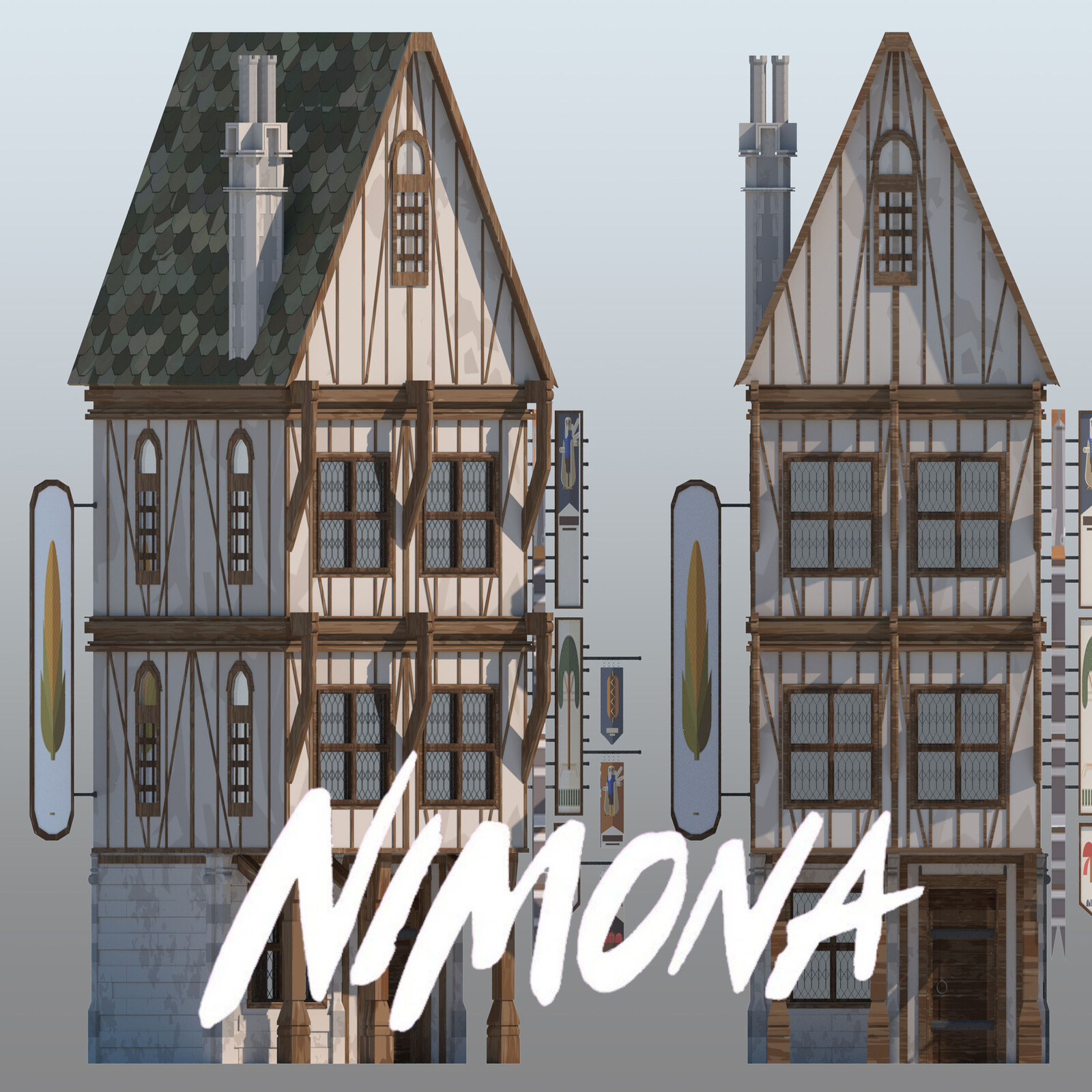 Nimona building Visual Development 