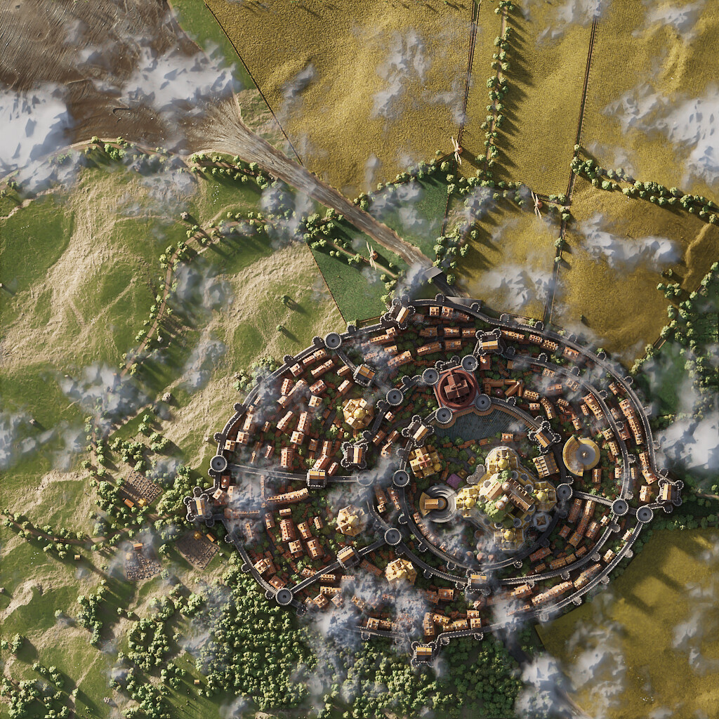 Substance Castle Diorama 100% SD(subtance designer)