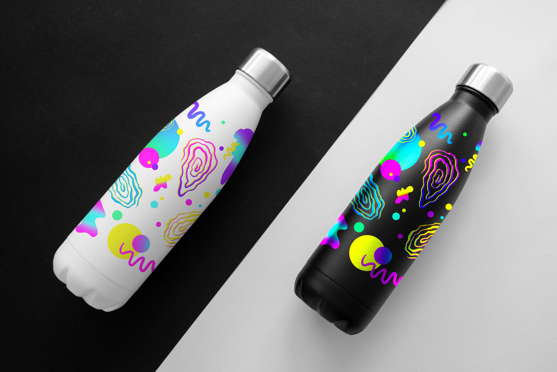 ArtStation Hydro Flask Patterns Design Concept Design   Theodora Bancila Theodora Bancila Thermos Mockup Design 