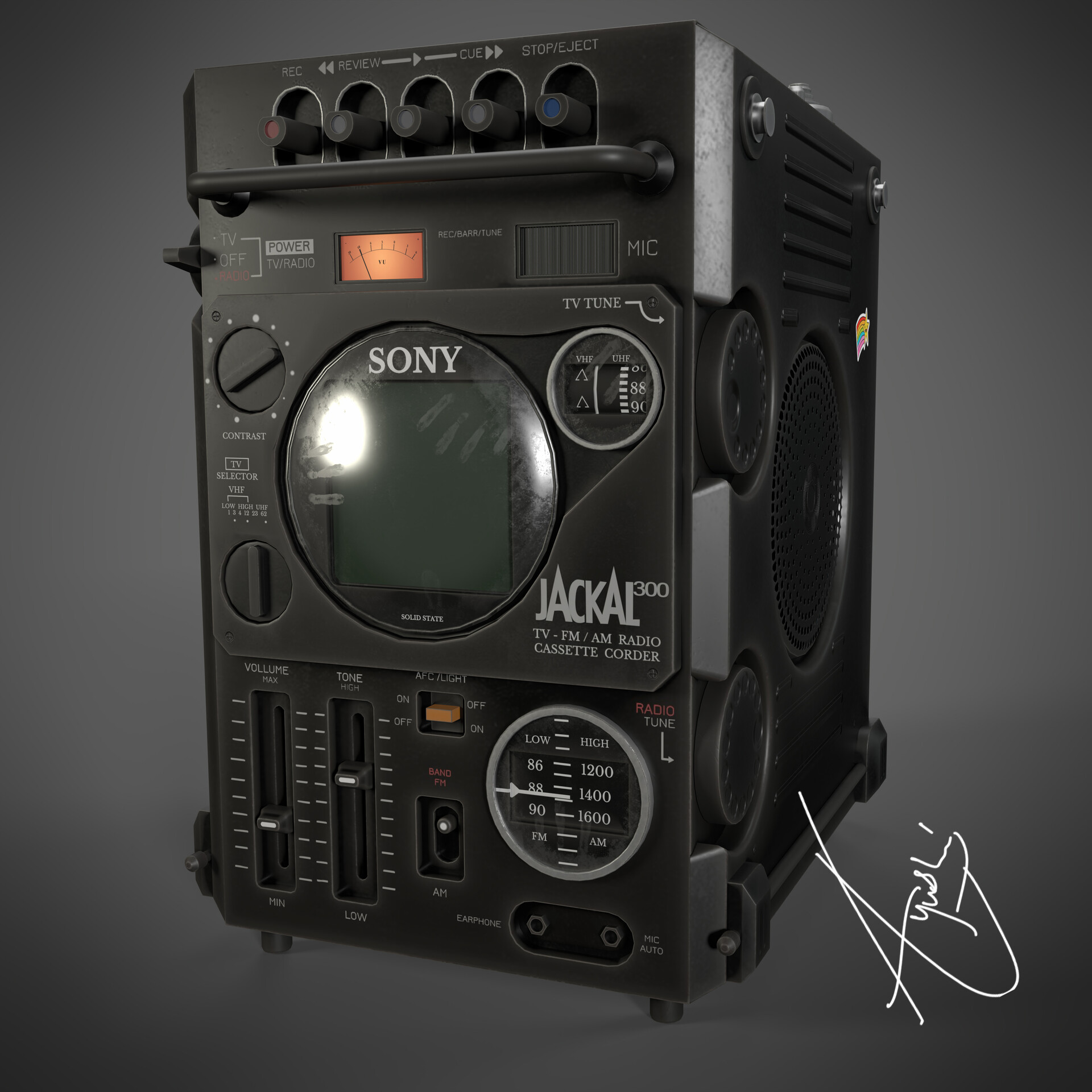 ArtStation - Sony FX-300 Jackal TV/Radio, Late 1970's.