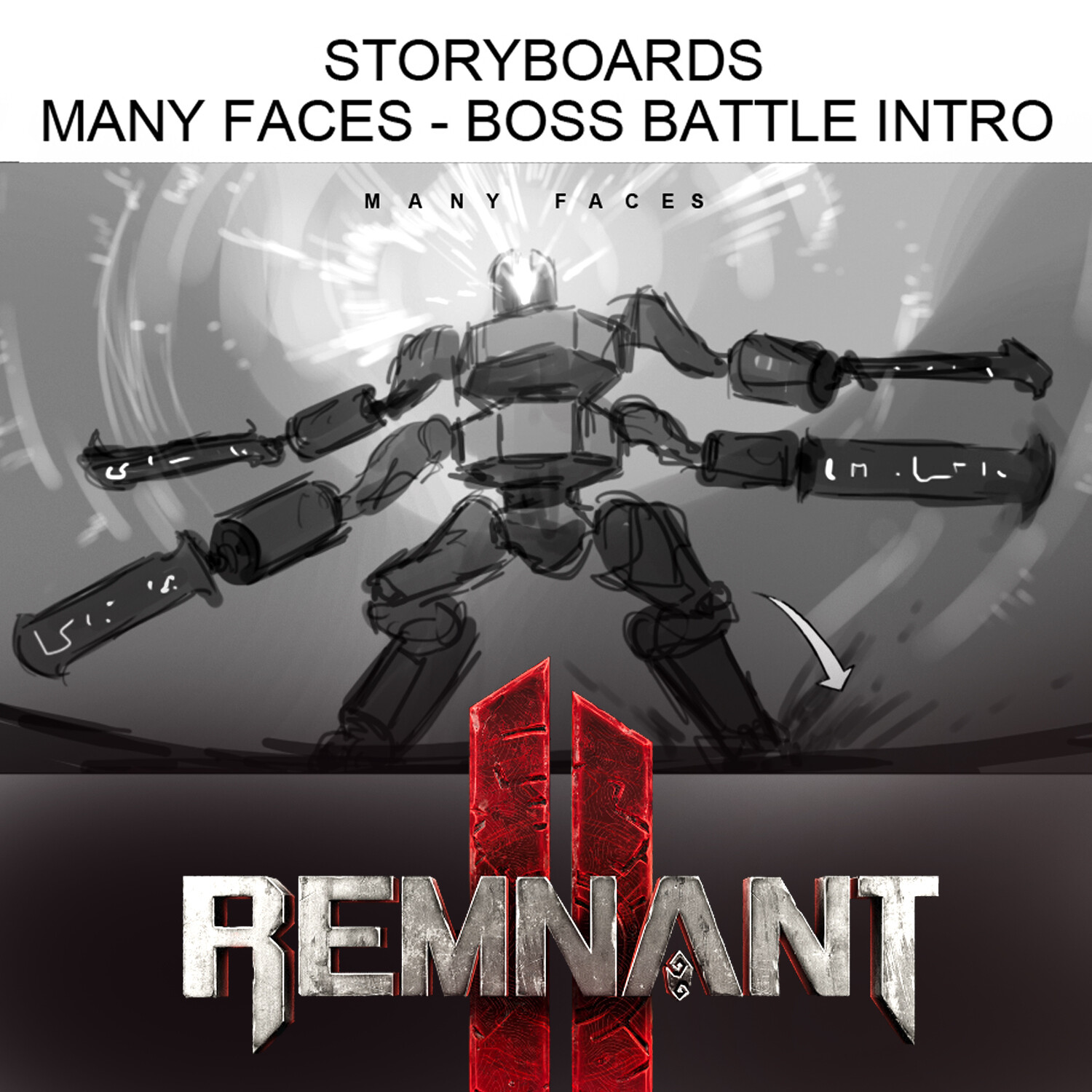 Artstation Remnant 2 Storyboards Manyfaces Boss Intro 