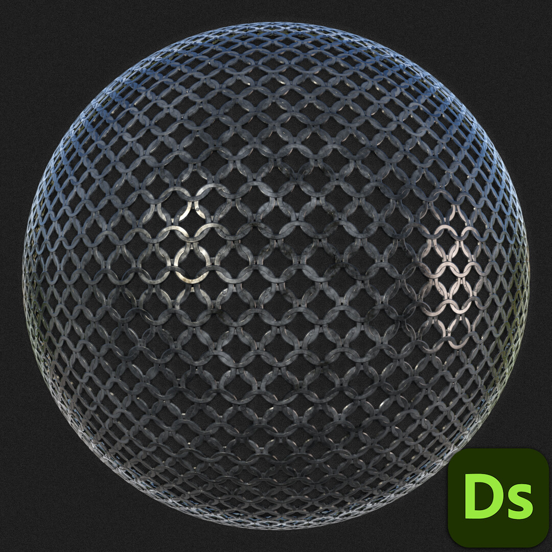 ArtStation - Procedural material practice - Chainmail