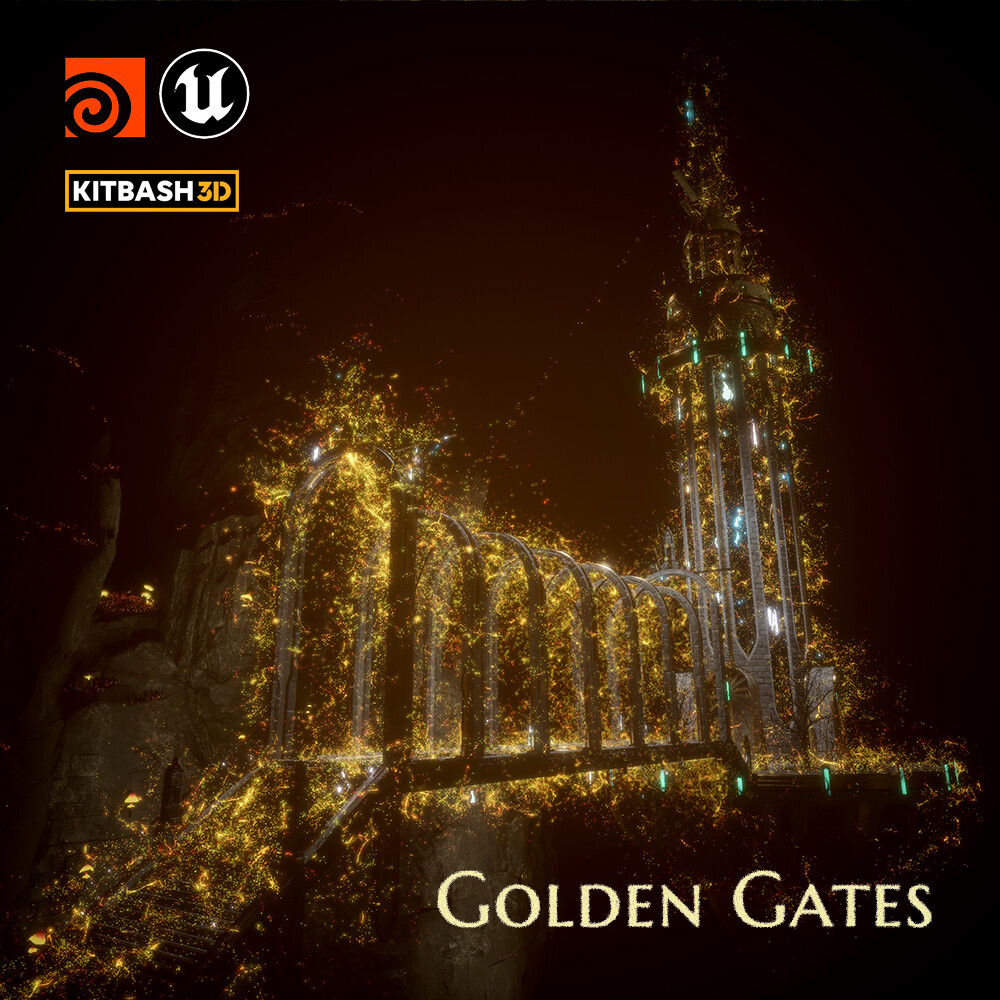 Golden Tower (Houdini and Unreal Engine 5) 