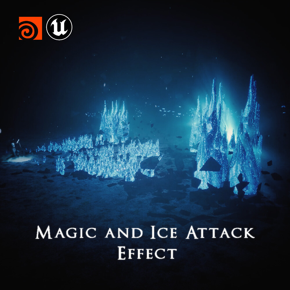 Houdini and UE5 Magic and Ice Attack Effect