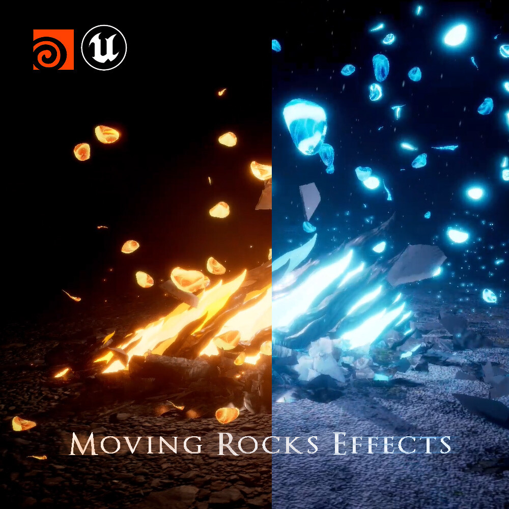 UE5 Moving Rocks Effects