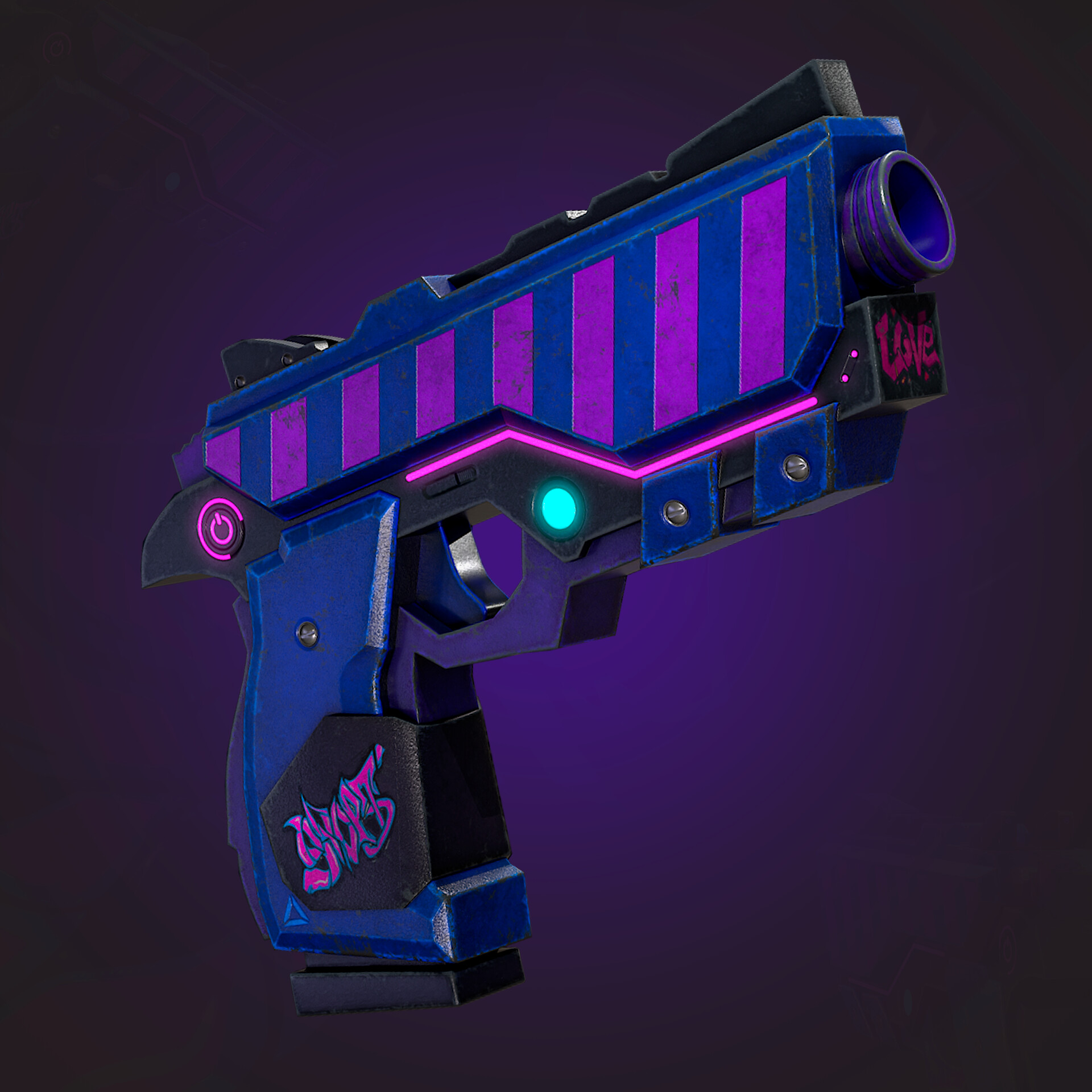 ArtStation - Cyberpunk Pistol