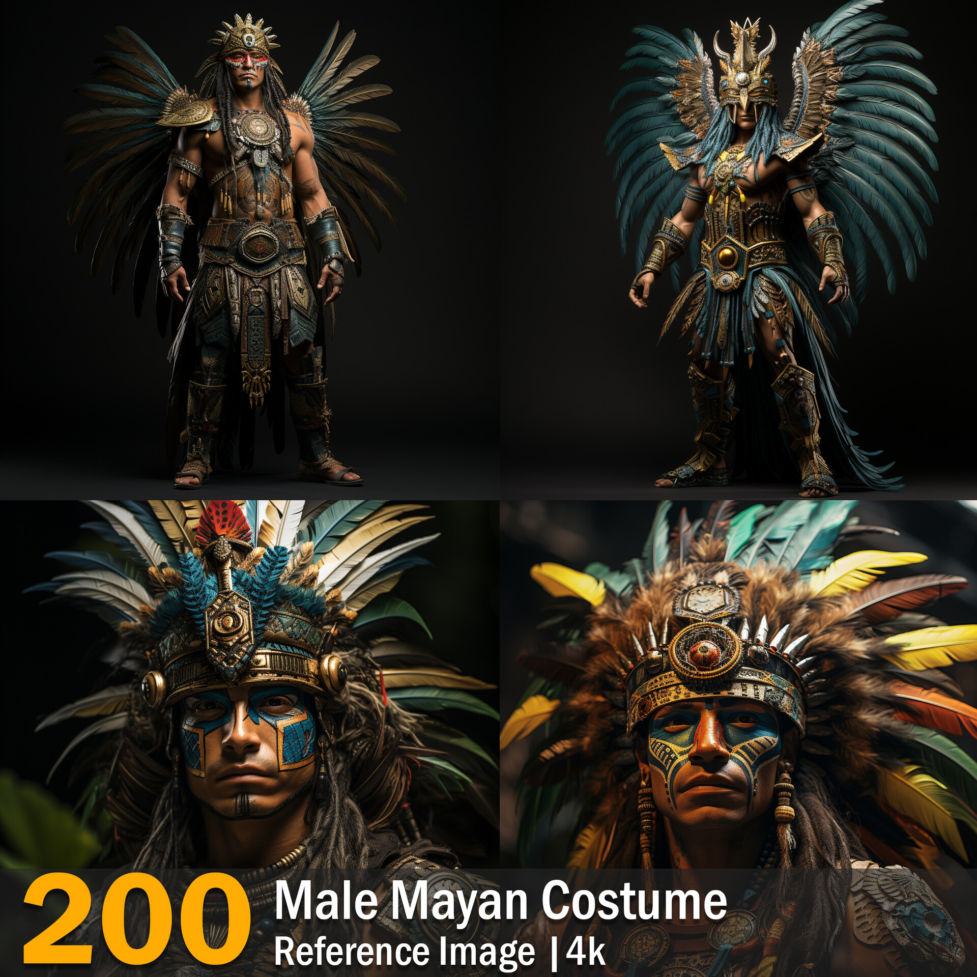 ArtStation - Male Mayan Costume | Reference Images | 4K