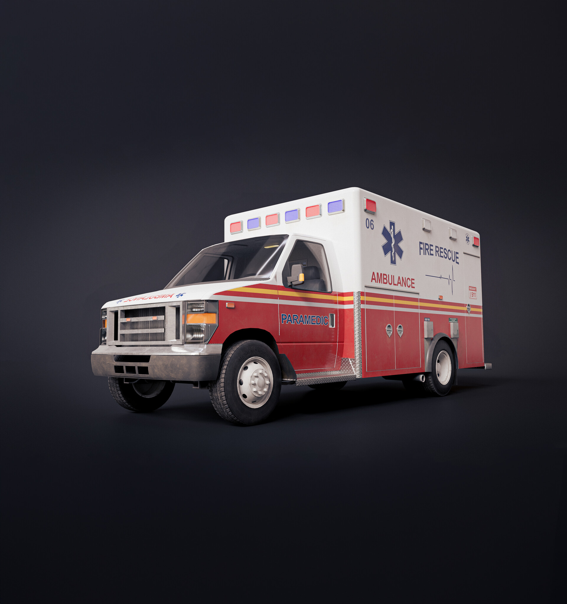 ArtStation - 3D Ambulance Model