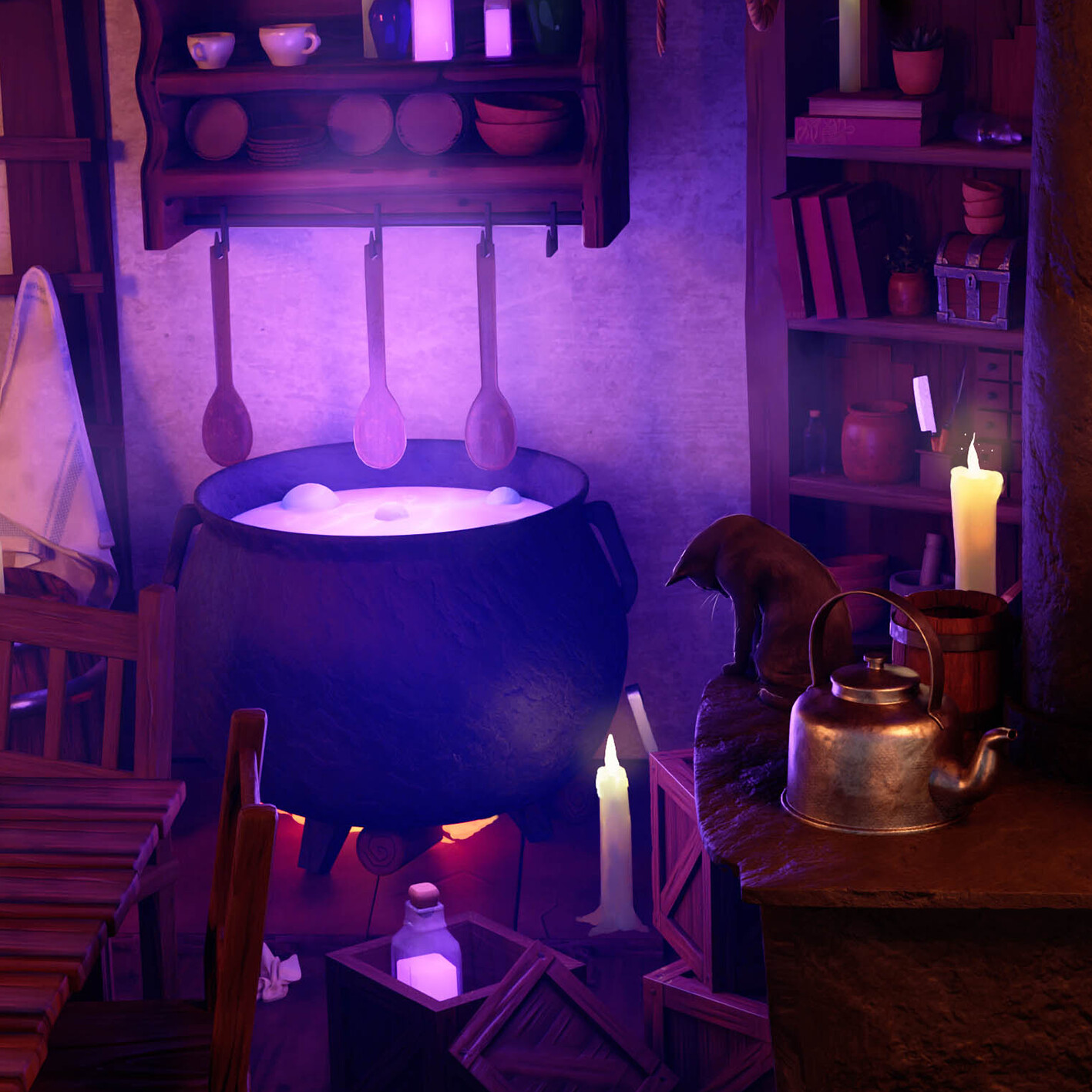 ArtStation 3D Environment Design Witch Room