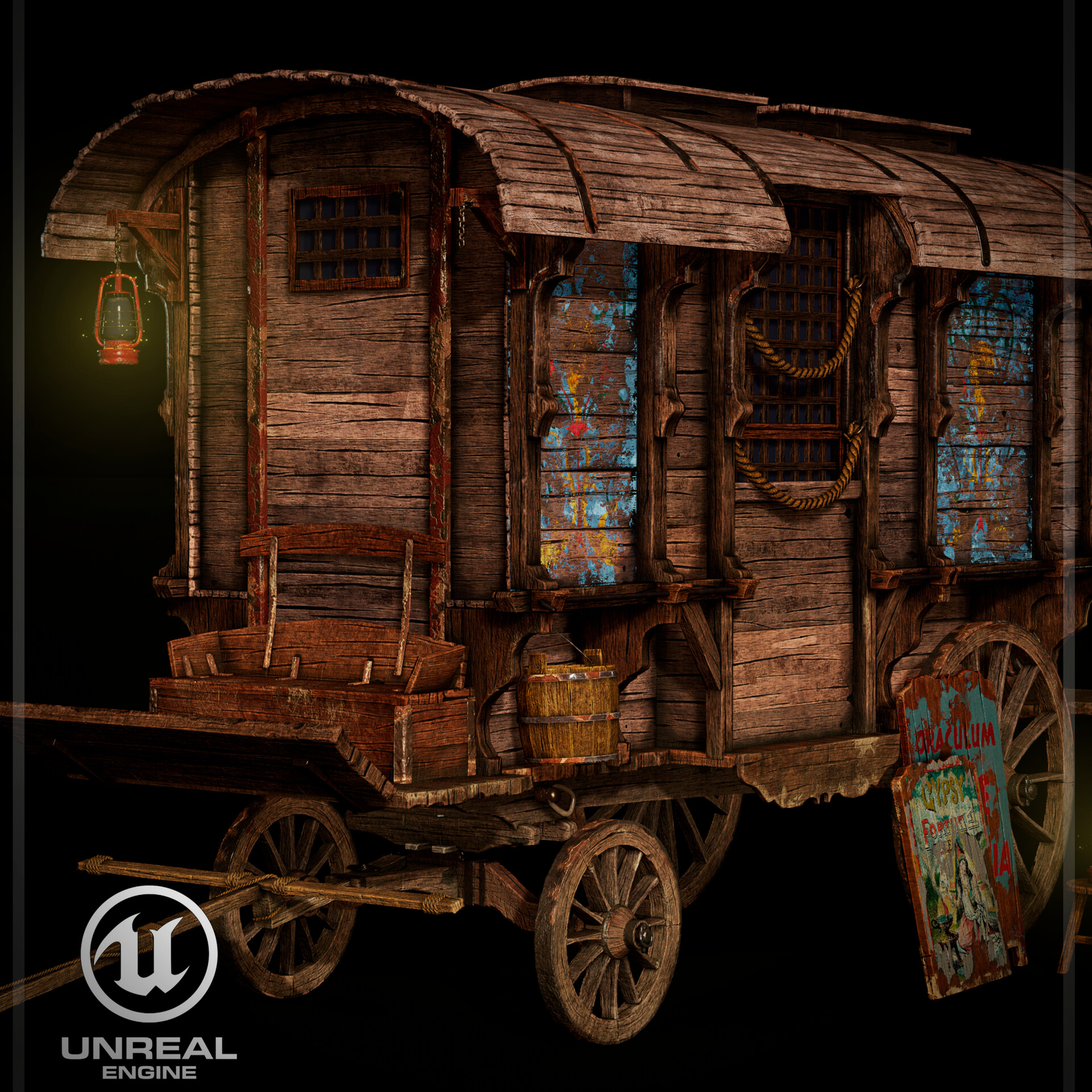 ArtStation - Gypsy Wagon - Wood & Metal