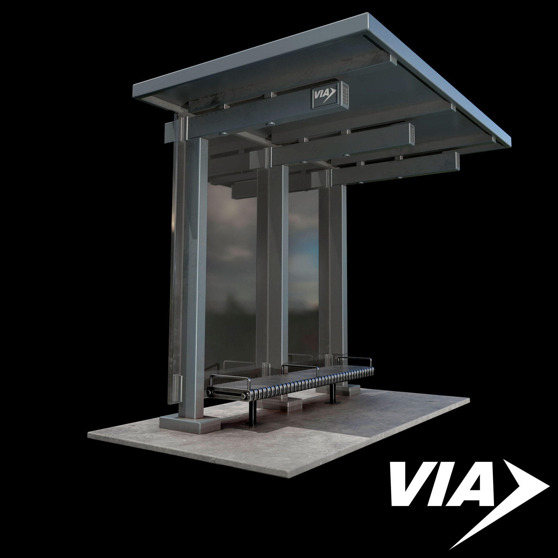 ArtStation - Bus Stop | VIA Metropolitan Transit