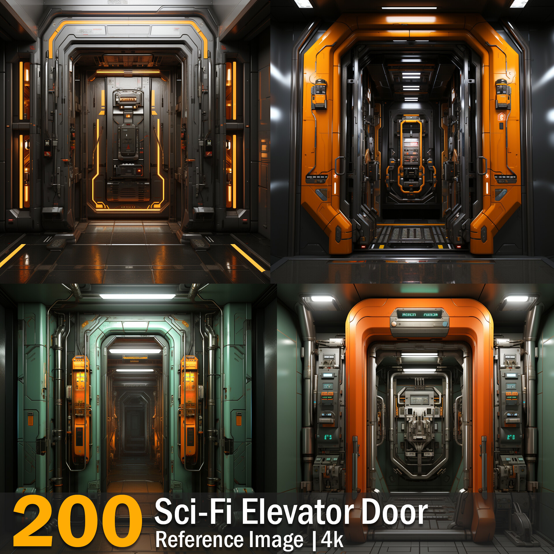 ArtStation SciFi Elevator Door Reference Images 4K