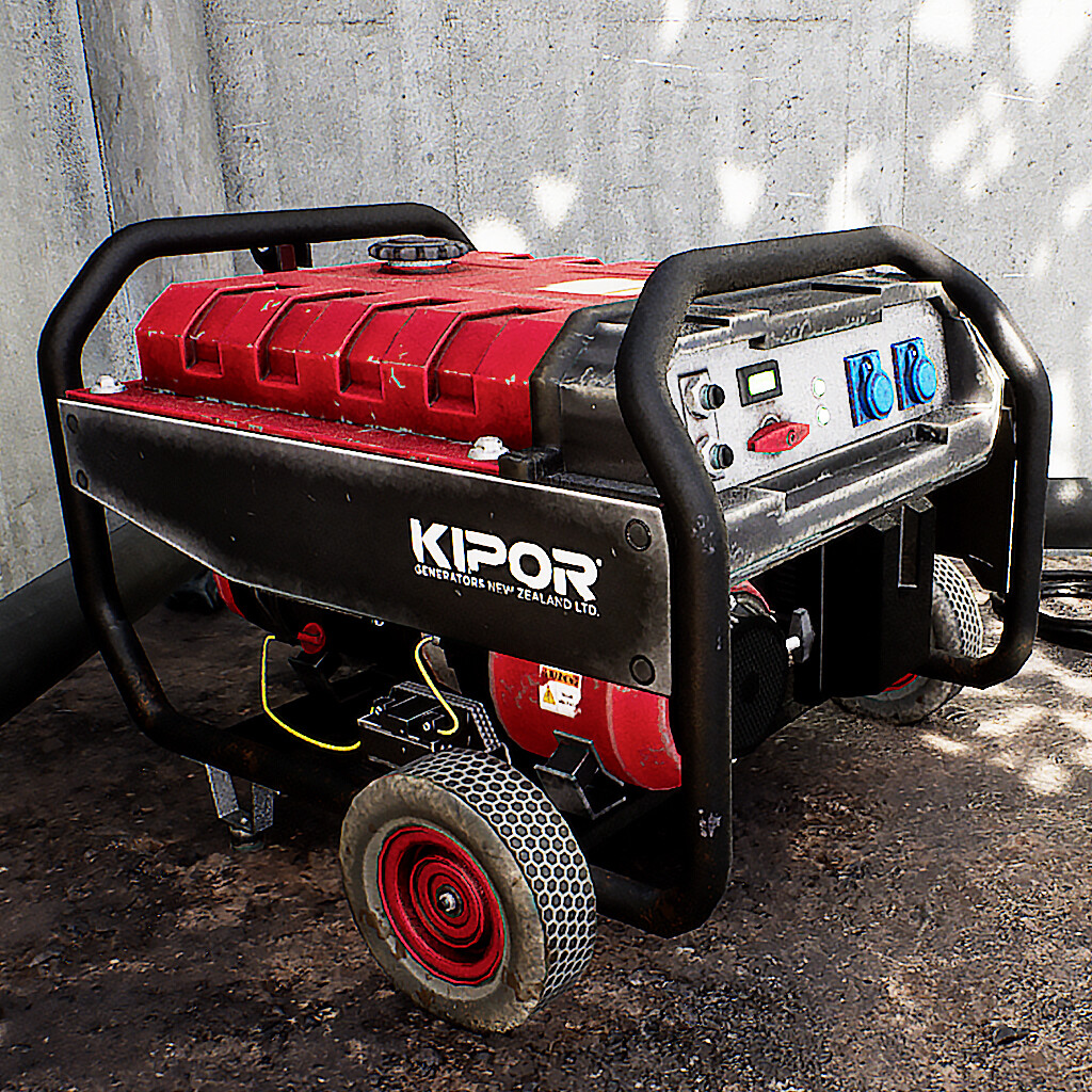 ArtStation Kipor Power Generator Game Ready asset
