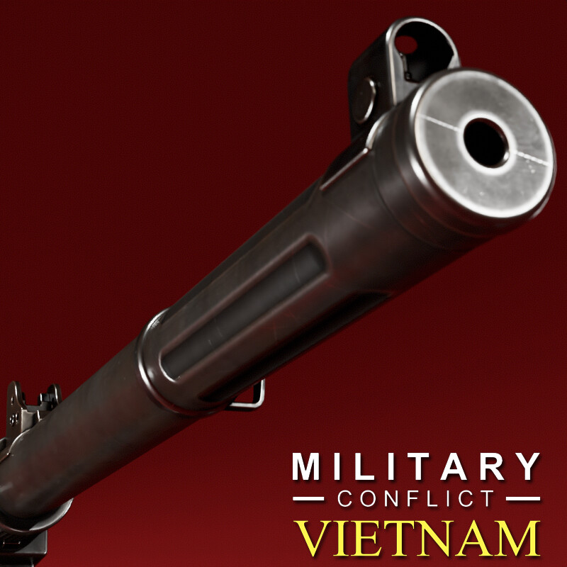 ArtStation - Military Conflict Vietnam -Type 64 Submachine Gun