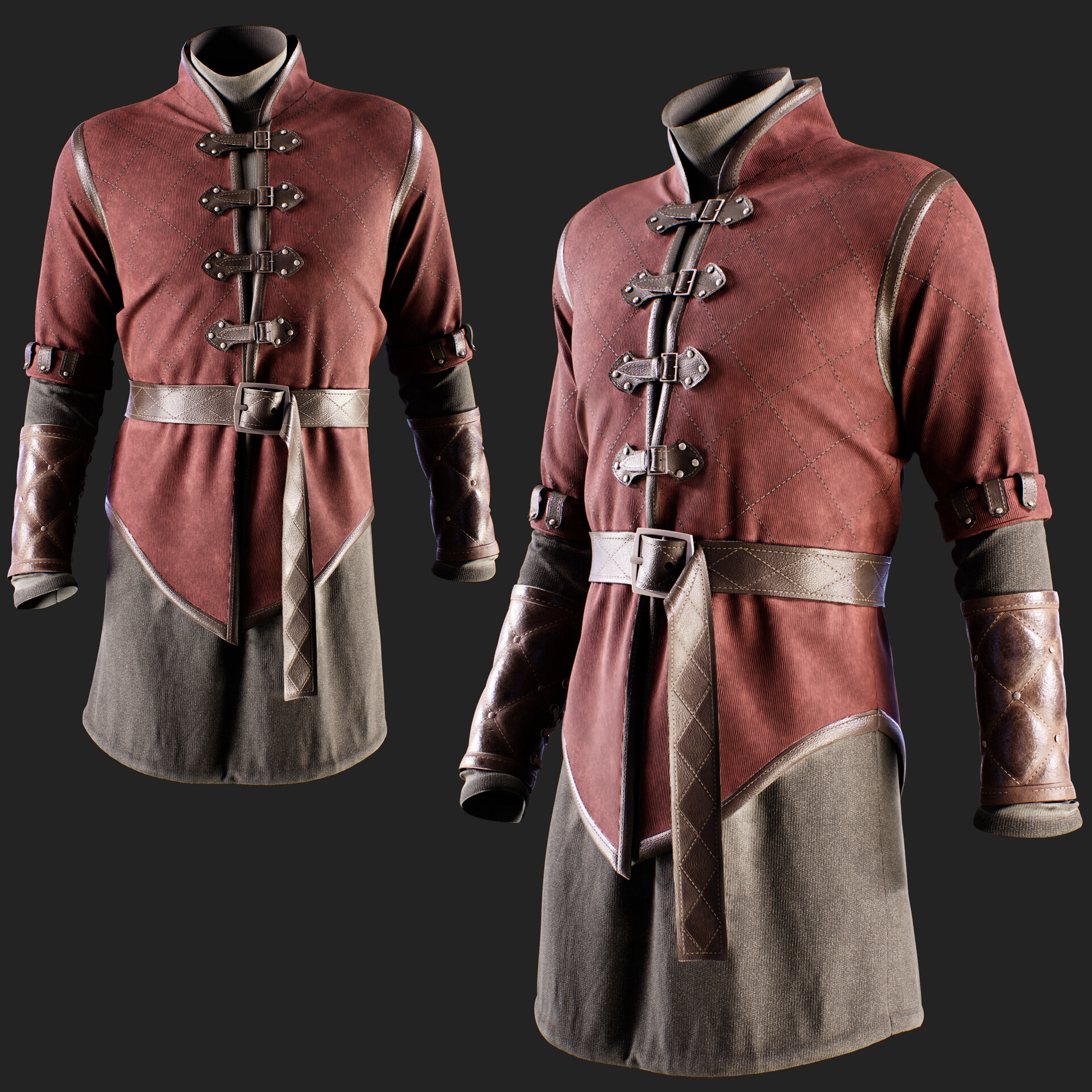 ArtStation - Medieval Outfit-MALE- Marvelous Designer/Clo3d + Smart  Material + 4K Textures + OBJ + FBX (vol 7)