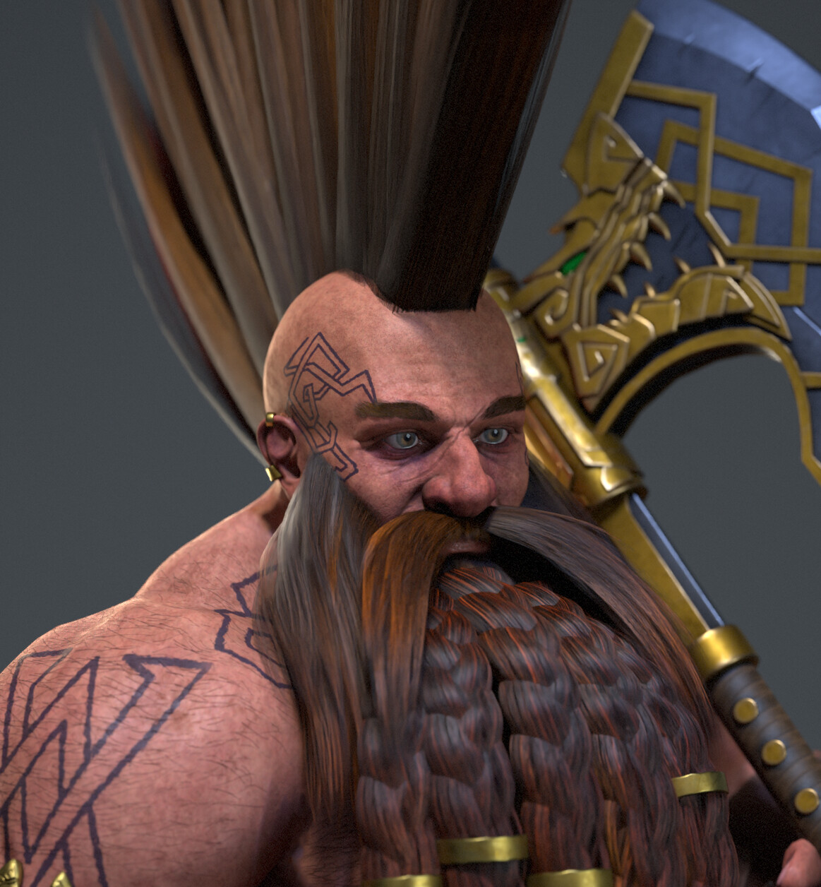 ArtStation - Slayer, dwarf warrior