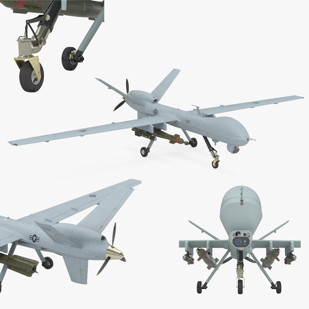 ArtStation - General Atomics UAV MQ-9 Reaper Military Aircraft Drone 3D ...