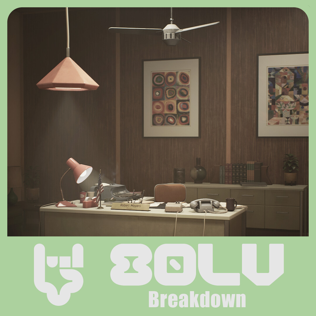 ArtStation - 80lv Article - 70s Office Environment - Game Ready