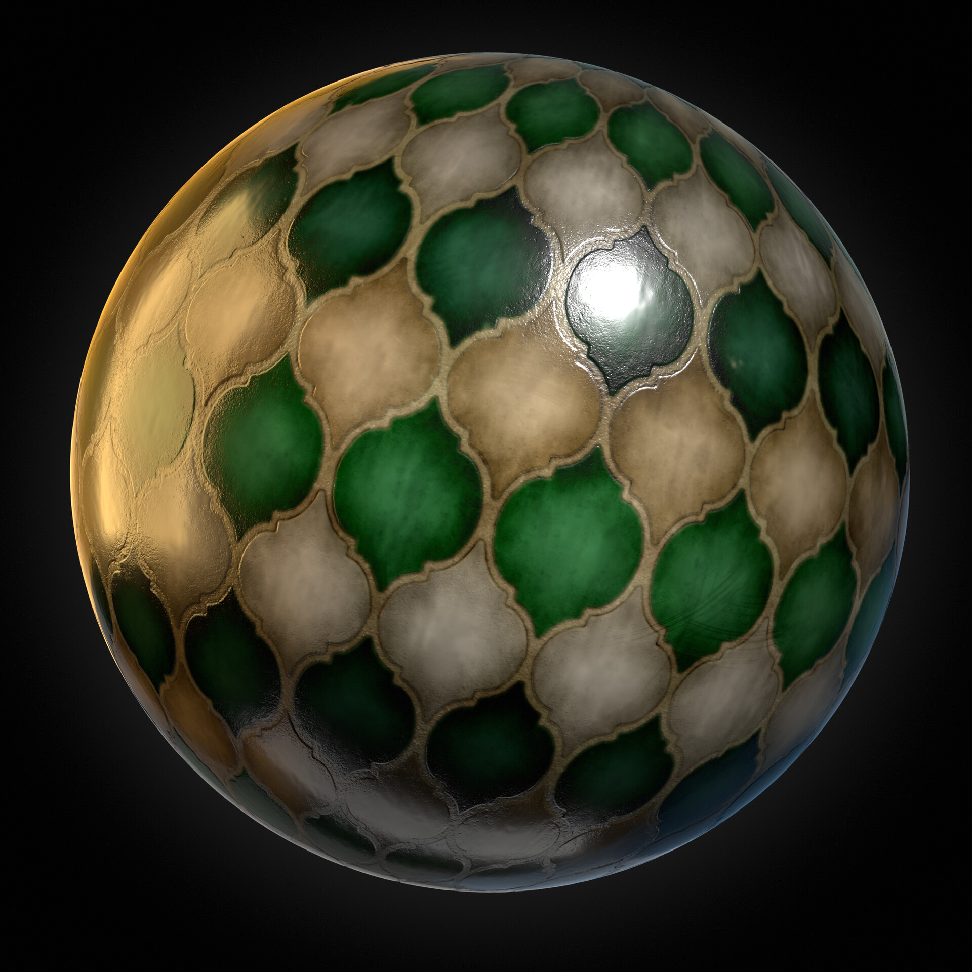 ArtStation Arabesque Tiles Floor Substance Designer Study