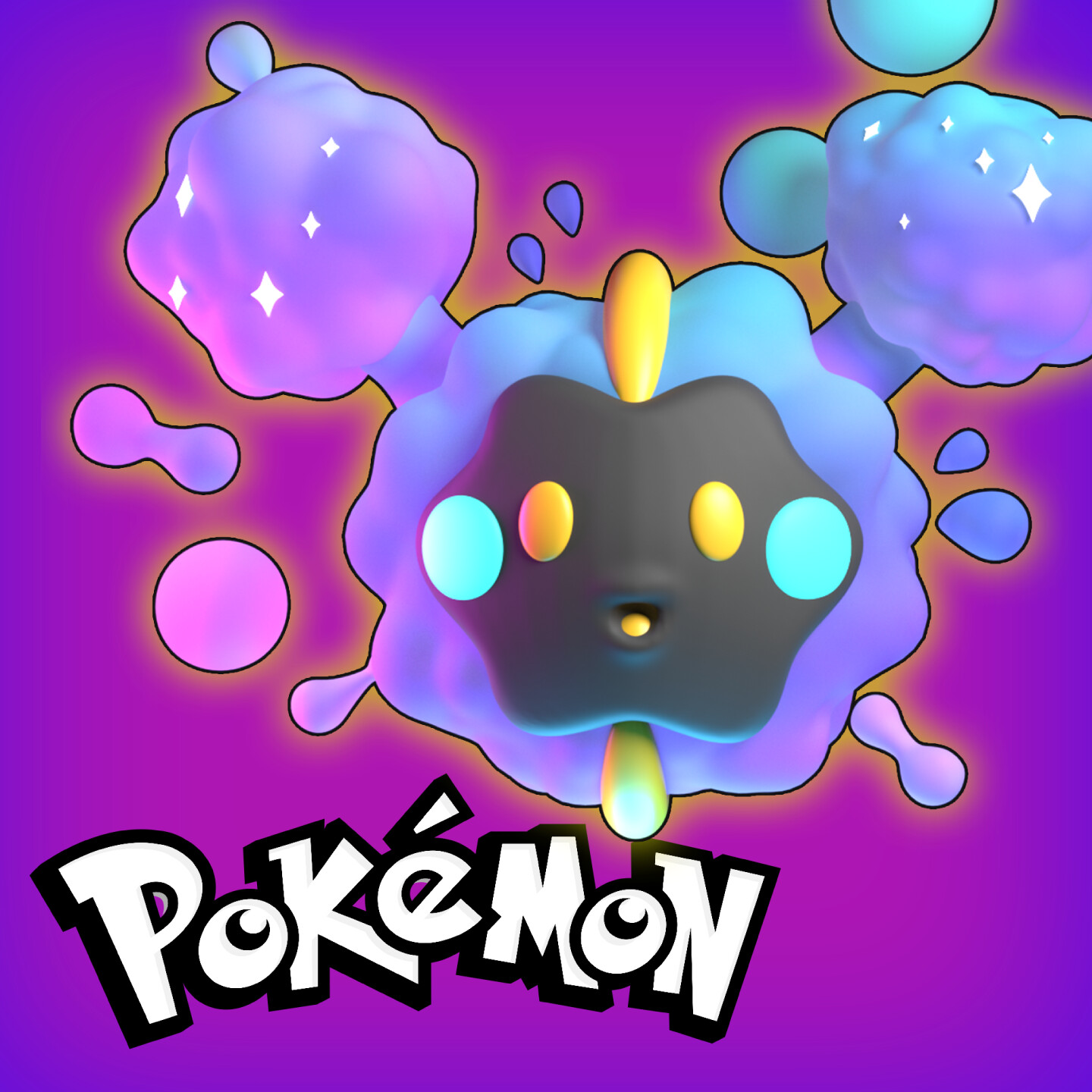 Cosmog and Minior | Cute Pokemon Wallpaper