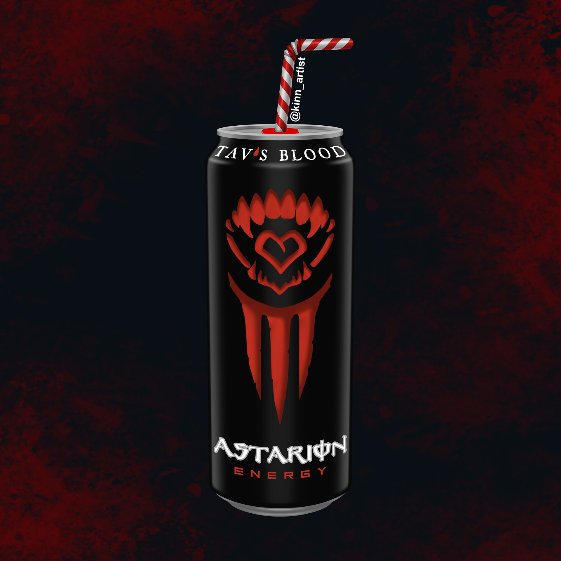 ArtStation Astarion Blood Energy Drink   Iulia Raluca Jigarov Iulia Raluca Jigarov Blood Flavor Monster Square 